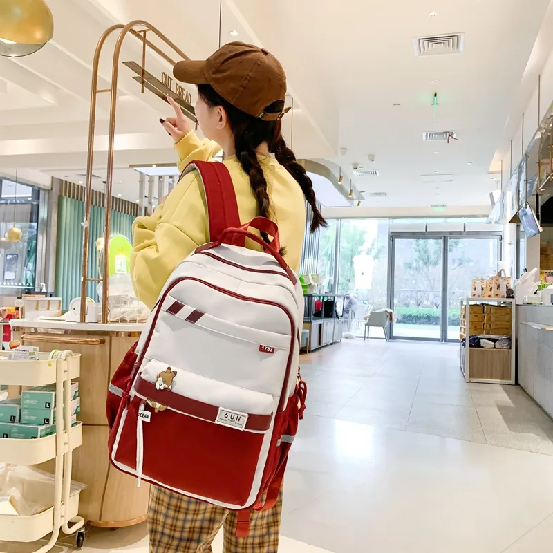 Travel Nylon Backpack Women's Multicolor-25