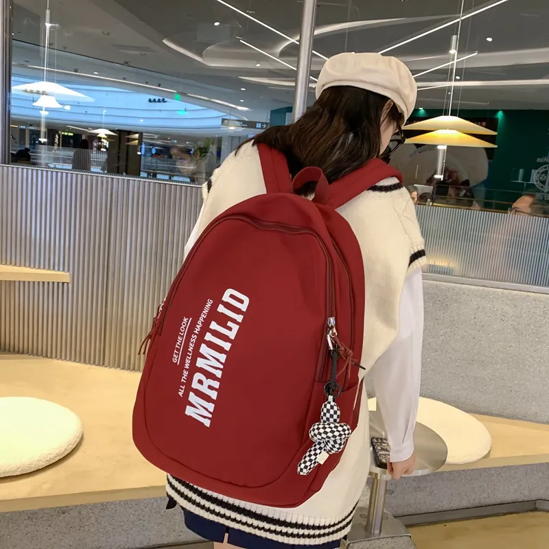Travel Nylon Backpack Regular Unisex Black/White/Red/Blue-22