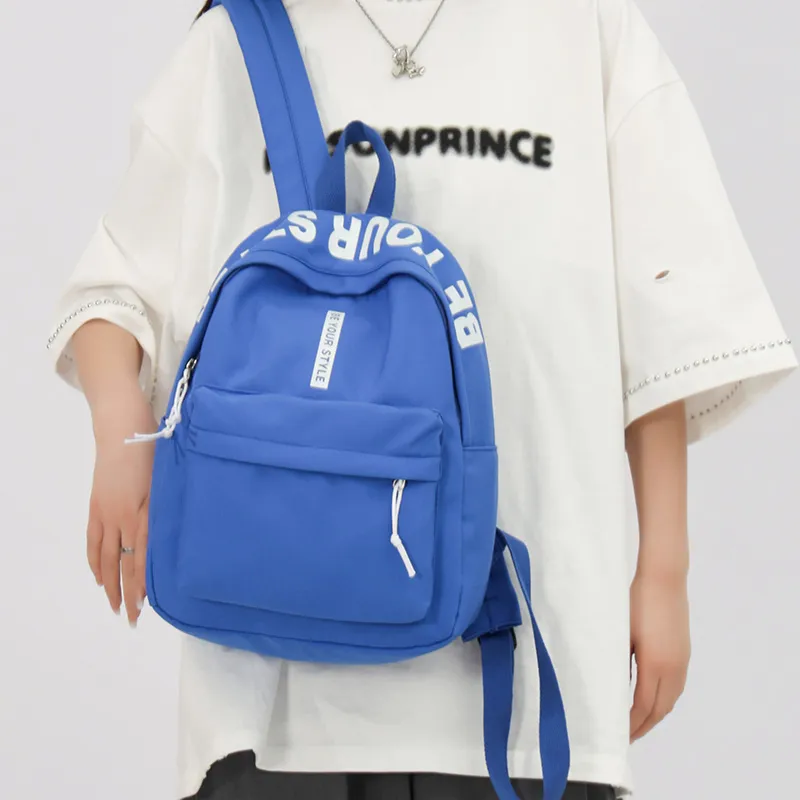 Travel Nylon Backpack Regular Women's White Red & Black/White Blue & Black/Black/Blue/Purple-3