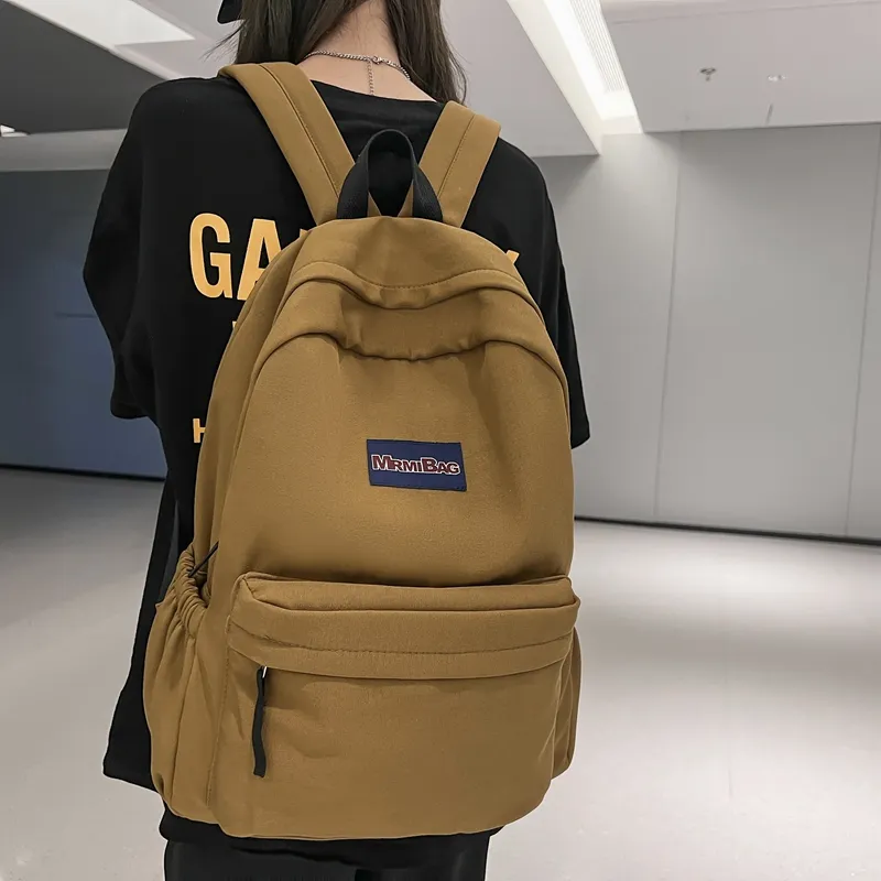 Travel Nylon Backpack Regular Unisex Black/White/Brown/Blue-9
