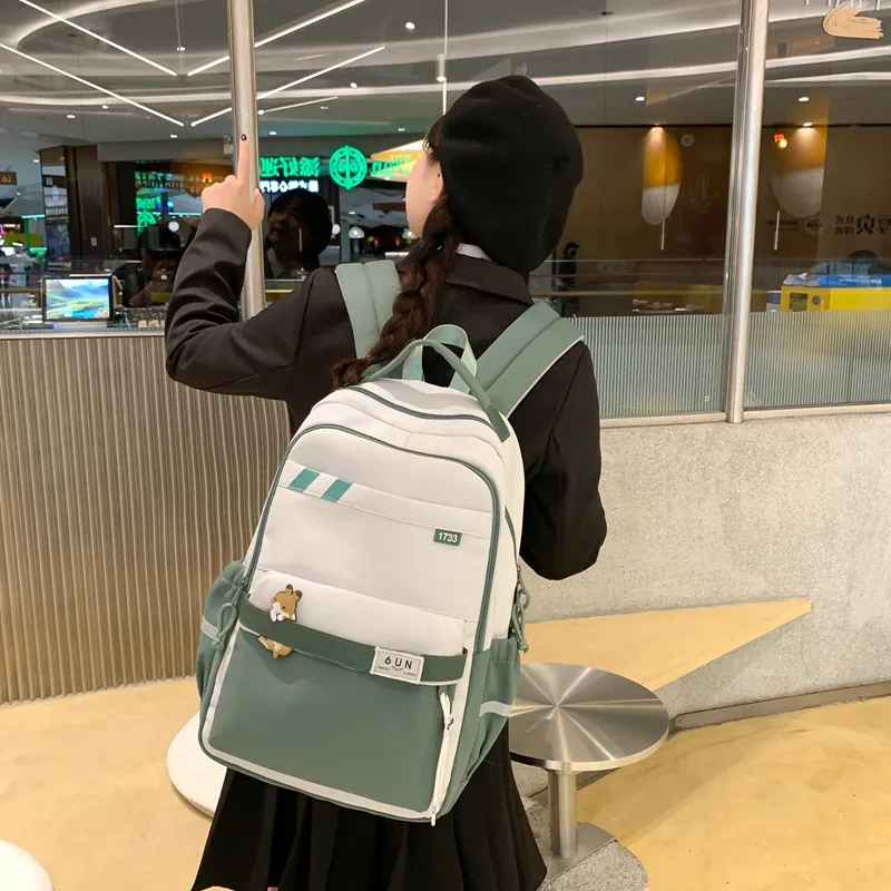Travel Nylon Backpack Women's Multicolor-15