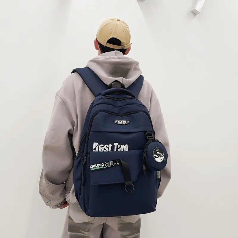 Travel Nylon Backpack Unisex _Nsec Black/Dark Gray/Light Gray/Dark Blue-20