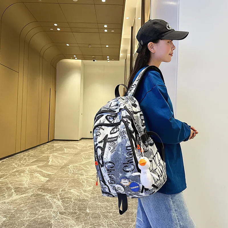 Travel Nylon Backpack Men's Multicolor-6
