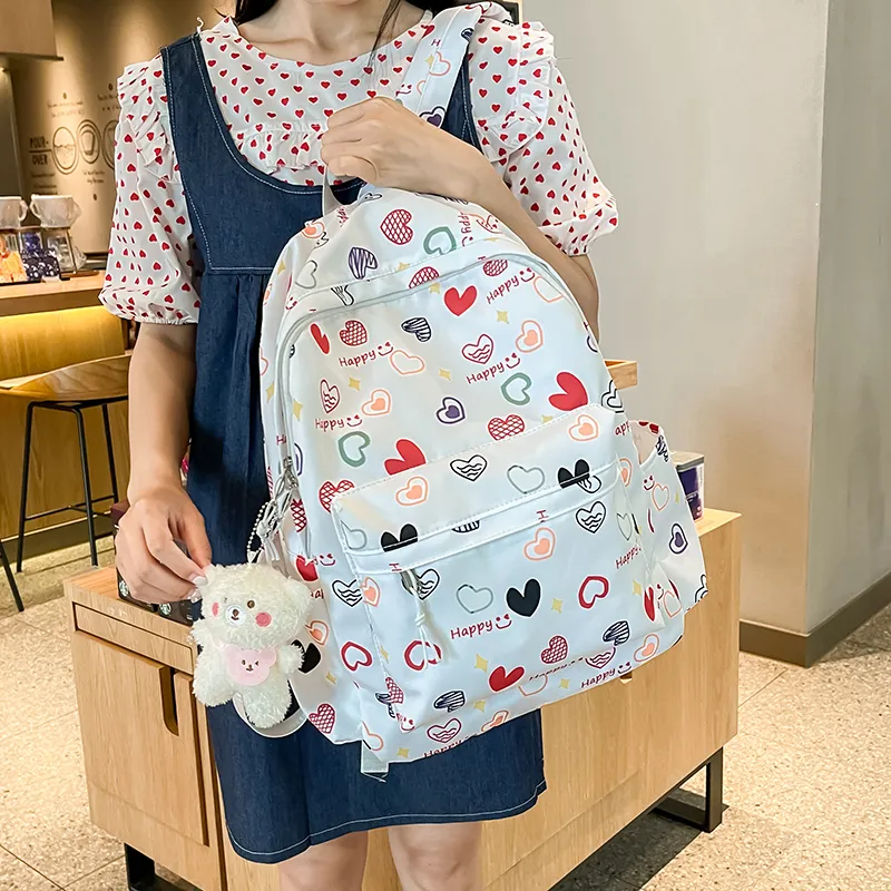 Travel Nylon Backpack Regular Unisex Multicolor-17