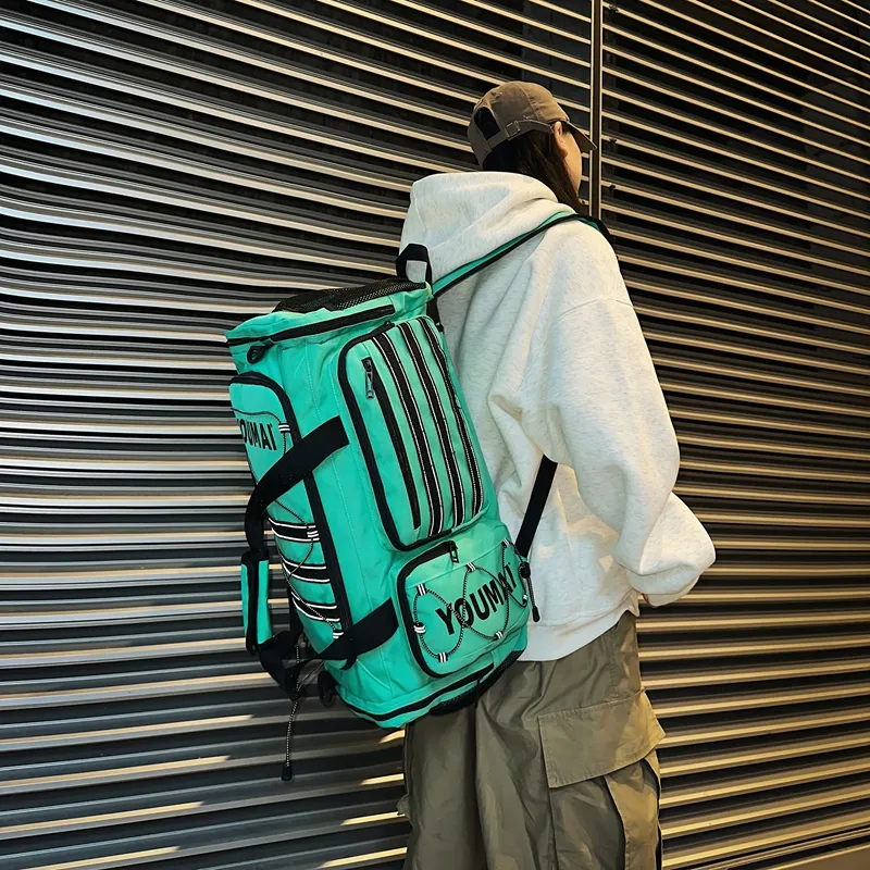 Travel Nylon Gym Bag Medium Size Unisex Multicolor-16
