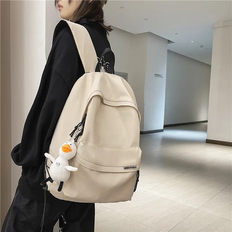 Travel Nylon Backpack Unisex Black/White/Blue/Pink-15