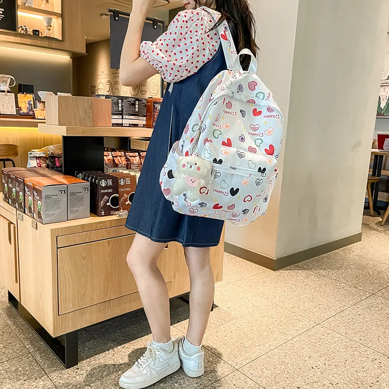 Travel Nylon Backpack Regular Unisex Multicolor-16