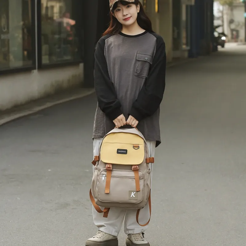 Travel Nylon Backpack Unisex Multicolor-16