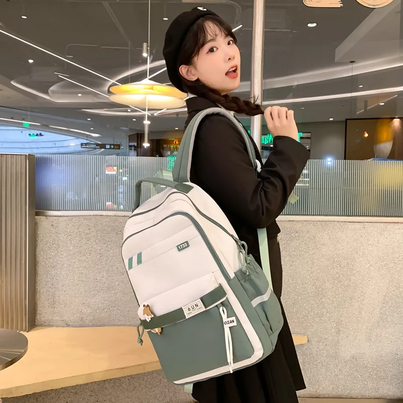 Travel Nylon Backpack Women's Multicolor-17