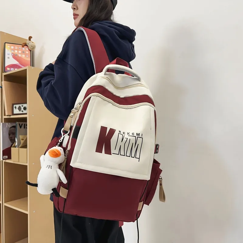 Travel Nylon Backpack Unisex Black+Flying Duck/Blue+Flying Duck/Brown+Flying Duck/Green+Flying Duck/Red+Flying Duck-11