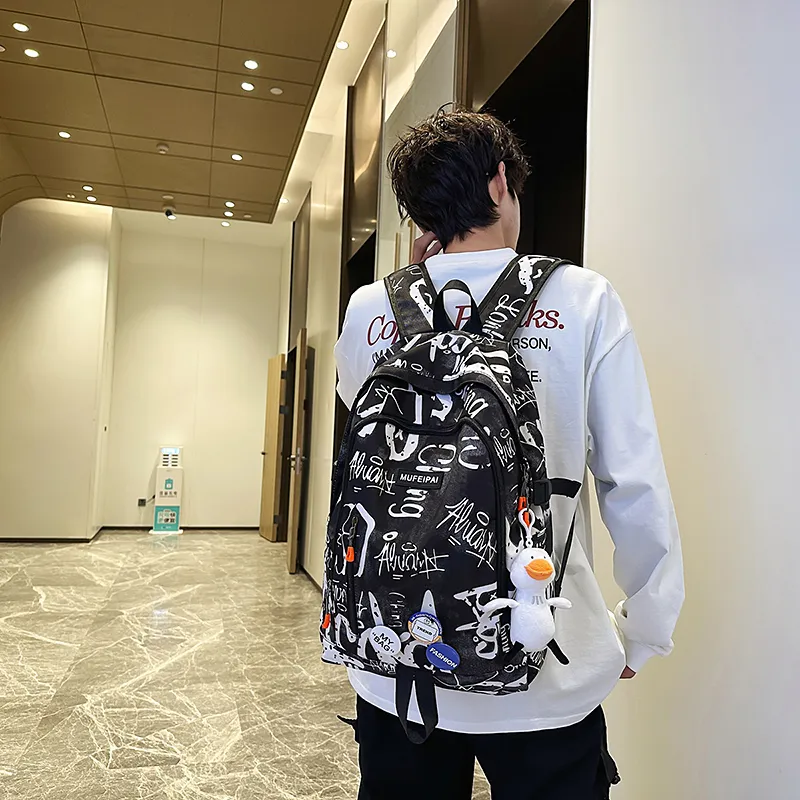 Travel Nylon Backpack Men's Multicolor-20