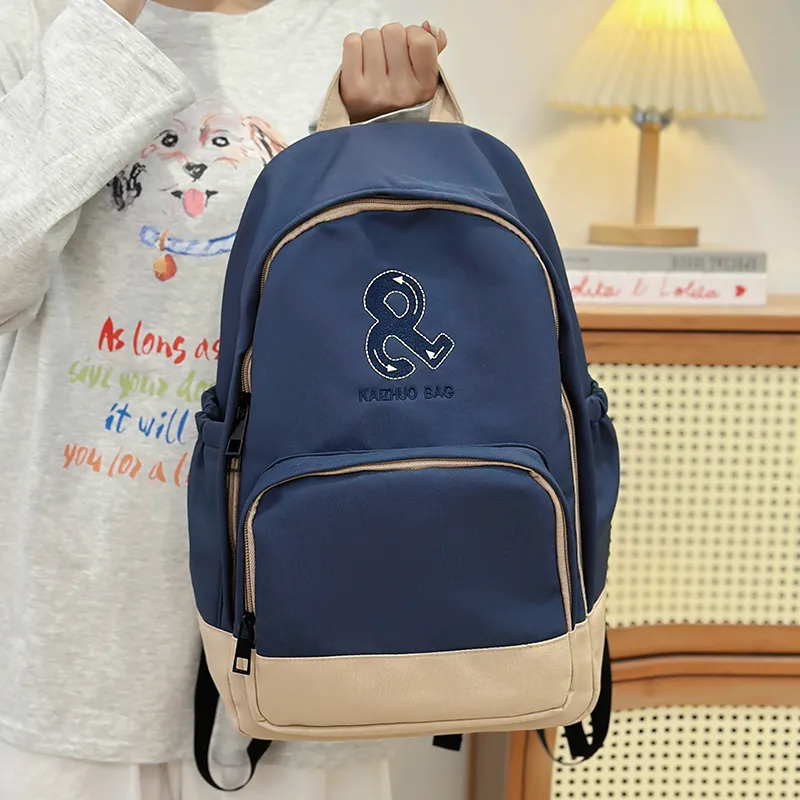 Travel Polyester Backpack Regular Unisex Blue/Red/White-7