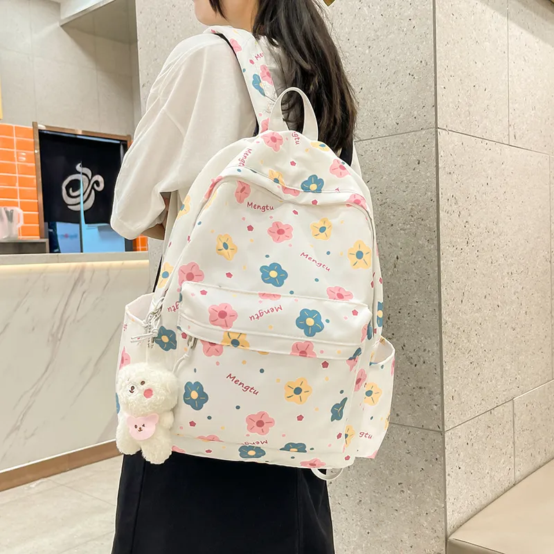 Travel Nylon Backpack Regular Unisex Multicolor-28