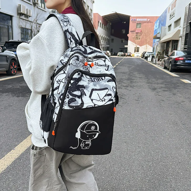 Travel Nylon Backpack Unisex Multicolor-15