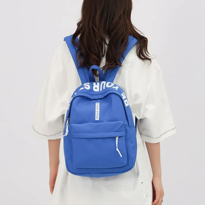 Travel Nylon Backpack Regular Women's White Red & Black/White Blue & Black/Black/Blue/Purple-6