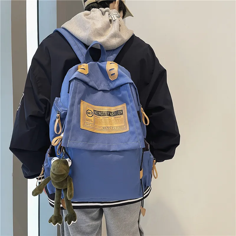 Travel Oxford Backpack Unisex Black/Red/Khaki/Blue-13