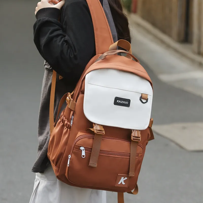 Travel Nylon Backpack Unisex Multicolor-19