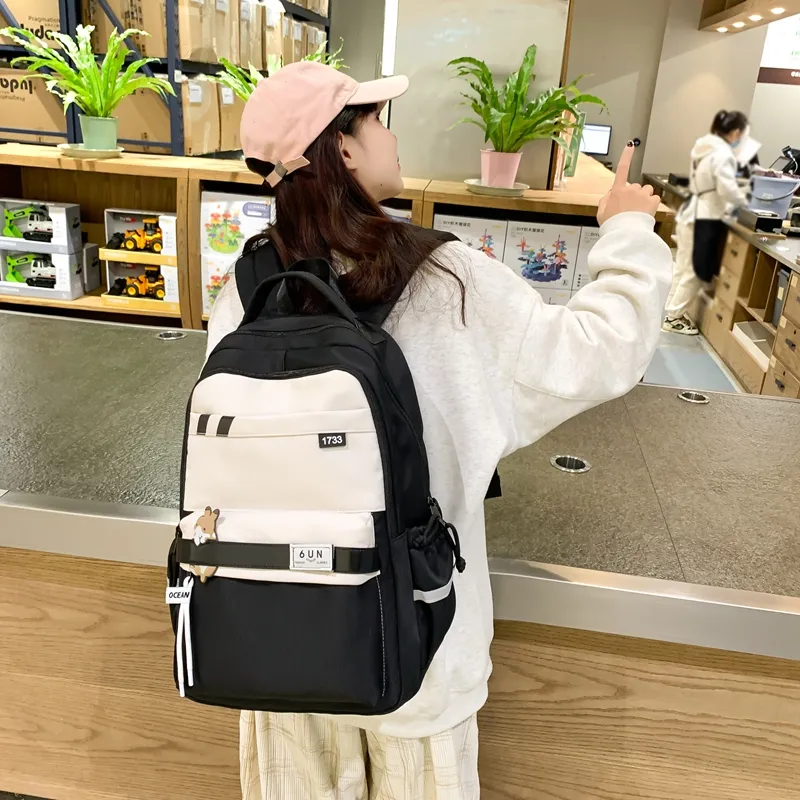 Travel Nylon Backpack Women's Multicolor-3