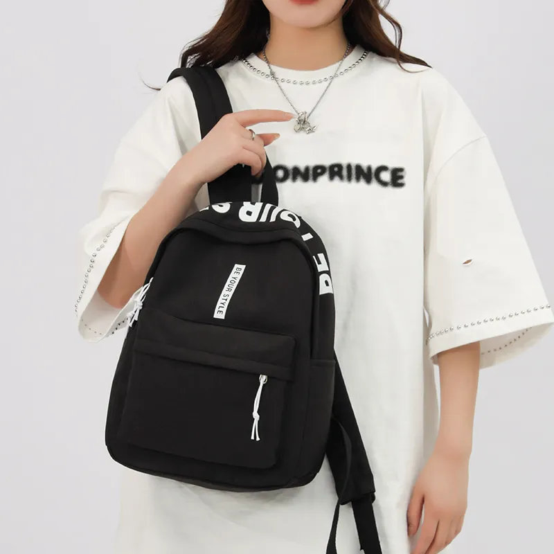 Travel Nylon Backpack Regular Women's White Red & Black/White Blue & Black/Black/Blue/Purple-17
