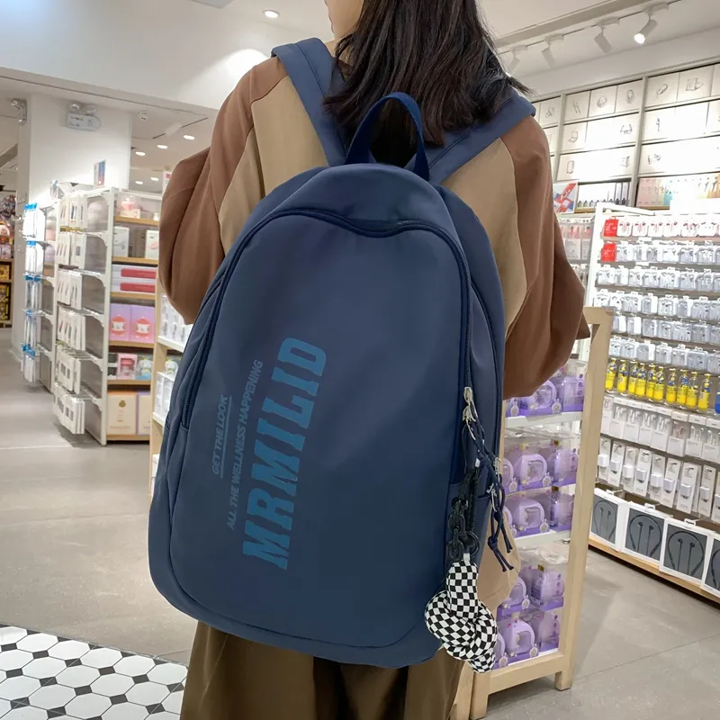 Travel Nylon Backpack Regular Unisex Black/White/Red/Blue-28