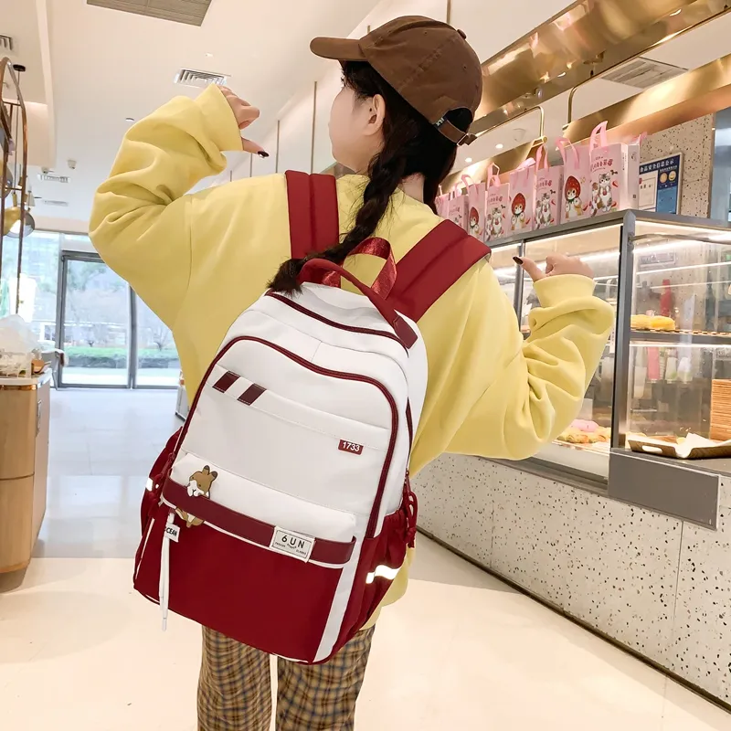 Travel Nylon Backpack Women's Multicolor-21