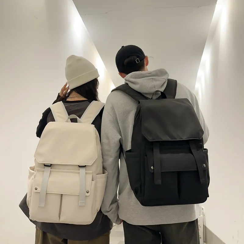 Travel Nylon Backpack Regular Unisex Blue/Coffee/Black/White-4