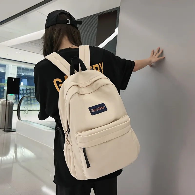Travel Nylon Backpack Regular Unisex Black/White/Brown/Blue-22