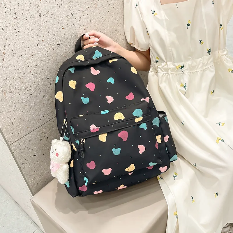 Travel Nylon Backpack Regular Unisex Multicolor-1