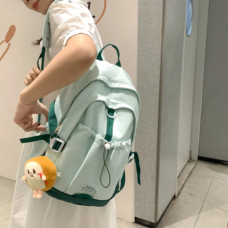 Travel Nylon Backpack Women's Multicolor-3