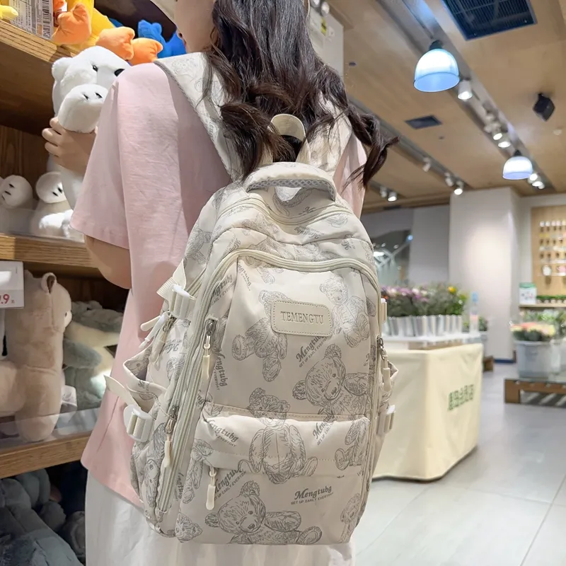 Travel Nylon Backpack Women's Multicolor-6