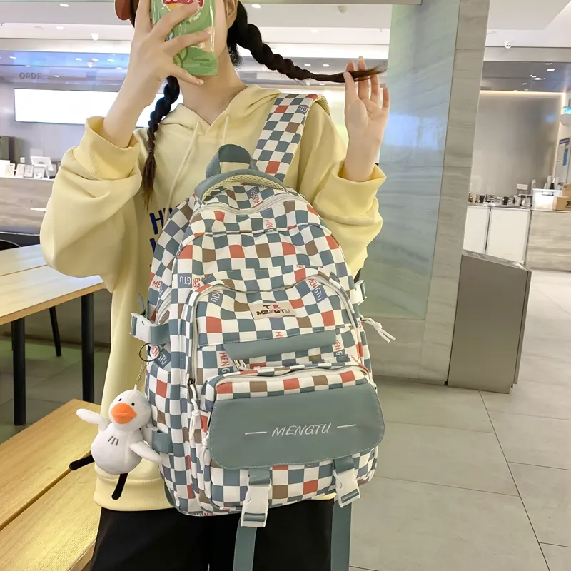 Travel Nylon Backpack Unisex Multicolor-10