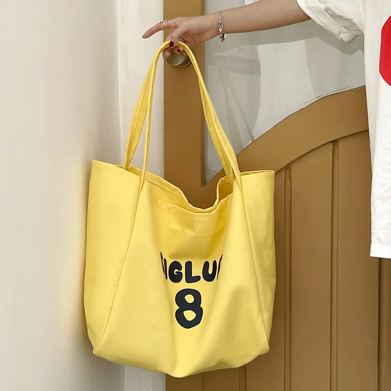 HCXK Canvas Bag, Shoulder Bag Regular Women's Pink/Blue/Yellow/Black/Red/Khaki-26