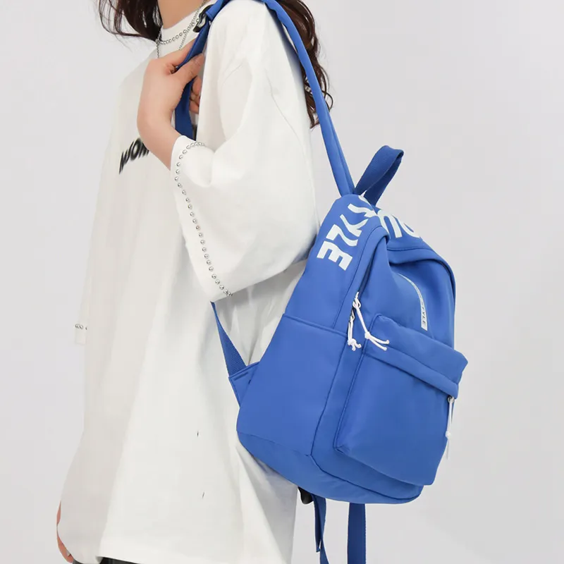Travel Nylon Backpack Regular Women's White Red & Black/White Blue & Black/Black/Blue/Purple-8