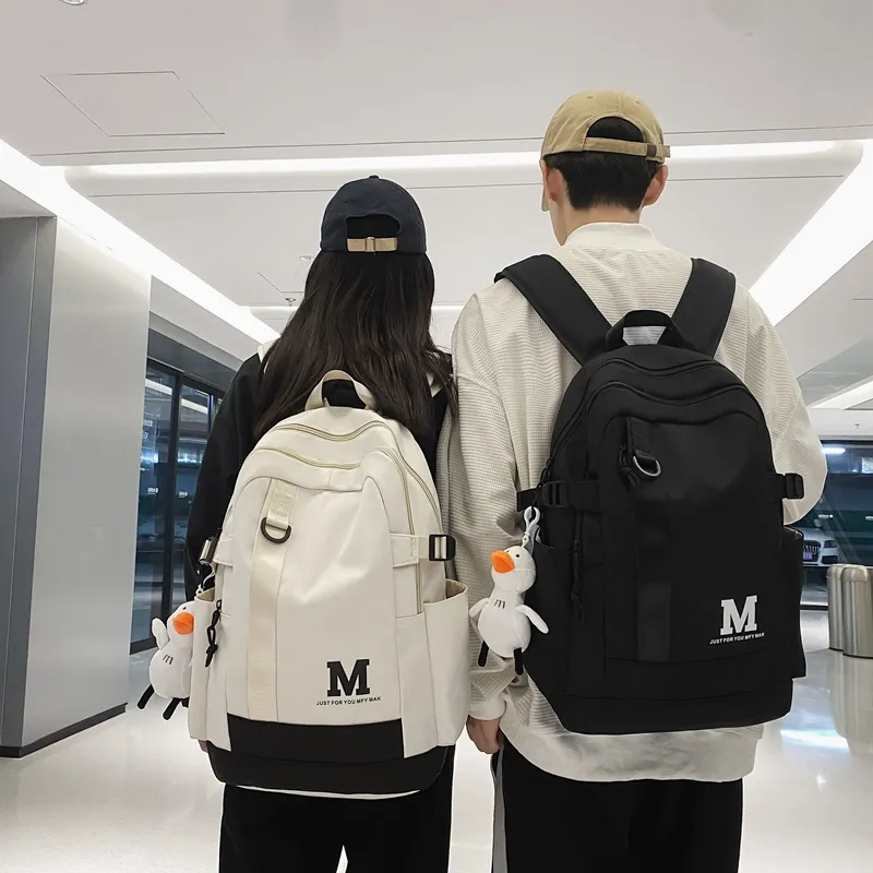 Travel Nylon Backpack Regular Unisex Black/White/Green/Blue-1