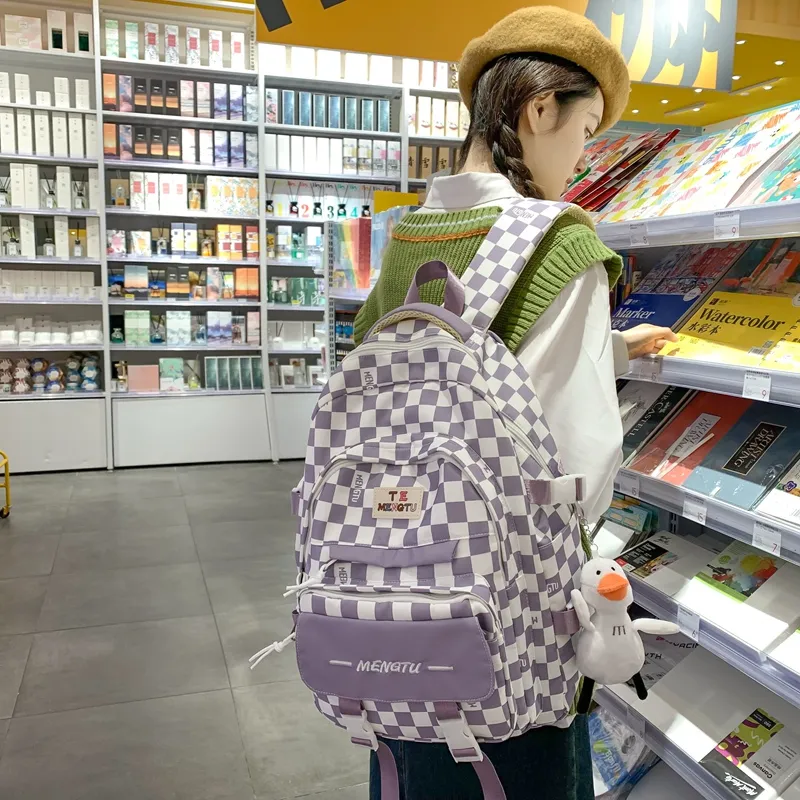Travel Nylon Backpack Unisex Multicolor-13