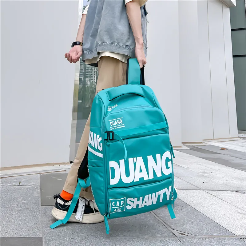 Travel Composite Cloth Backpack Regular Unisex White/Black/Bright Orange/Neon Green/Turquoise/Purple-17