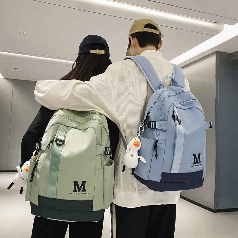 Travel Nylon Backpack Regular Unisex Black/White/Green/Blue-8