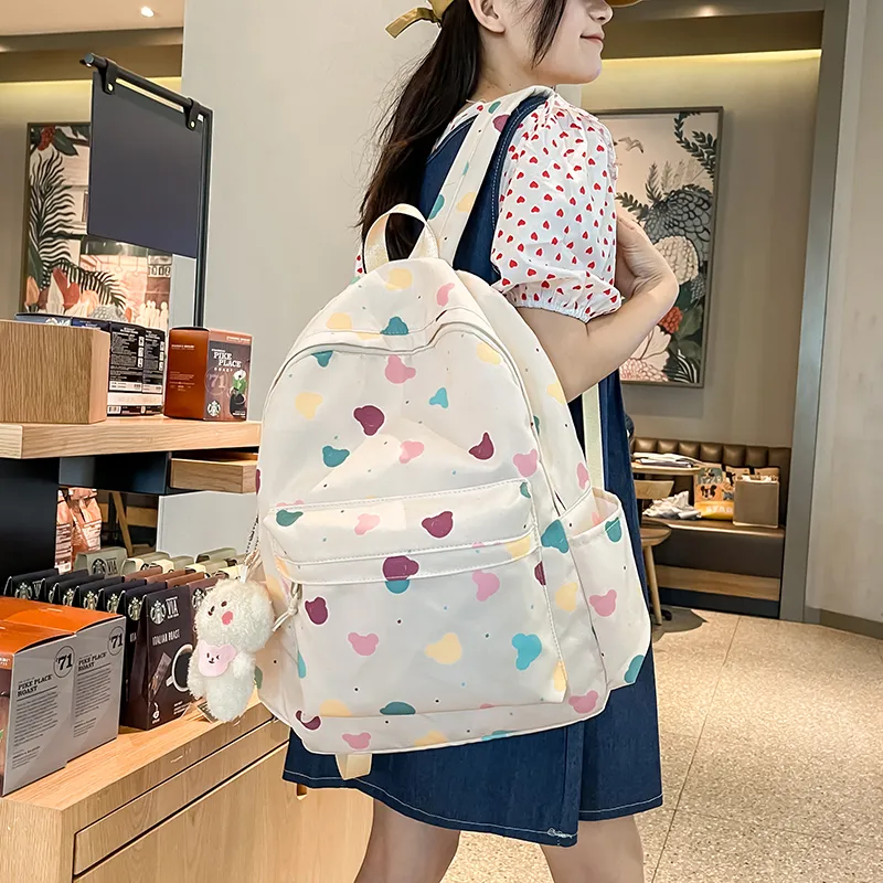 Travel Nylon Backpack Regular Unisex Multicolor-22