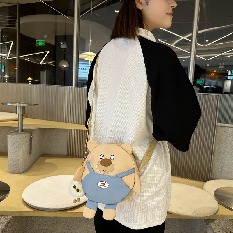 Gerlanx Nylon Shoulder Bag Crossbody Bag Regular Women's Black/White/Khaki/Brown-11