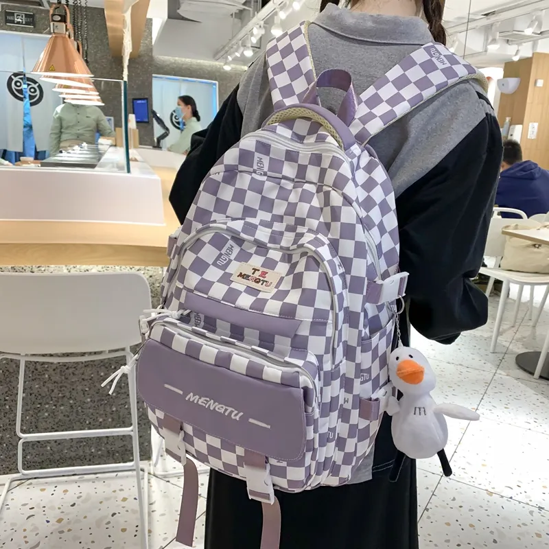 Travel Nylon Backpack Unisex Multicolor-14