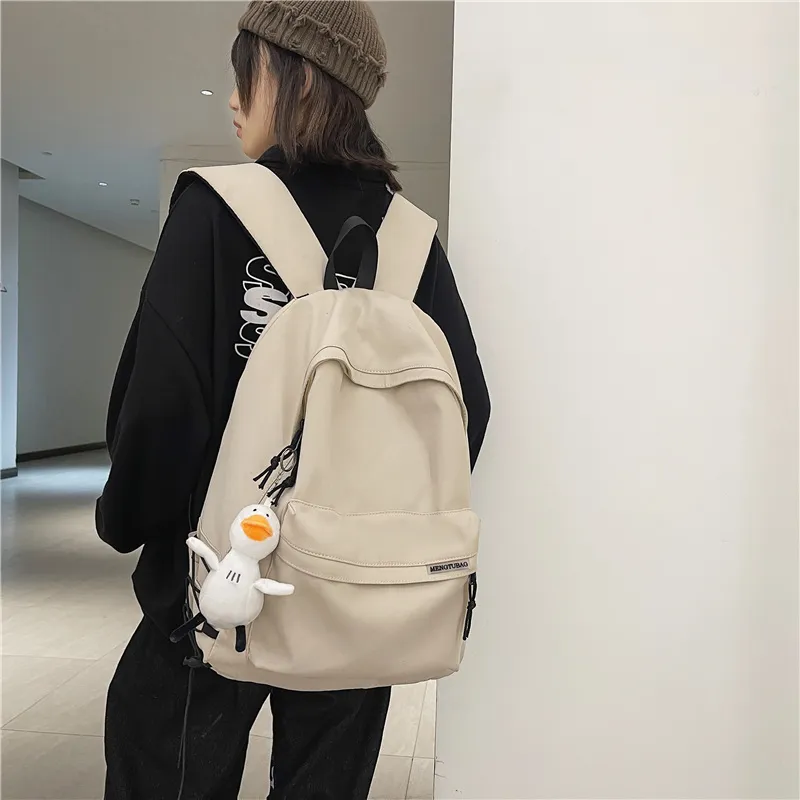 Travel Nylon Backpack Unisex Black/White/Blue/Pink-11
