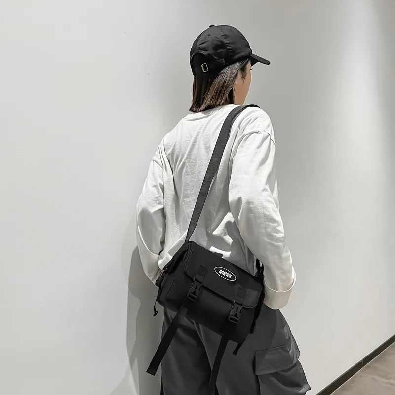 Travel Oxford Shoulder Bag, Crossbody Bag Regular Unisex Black-10