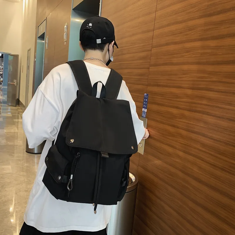 Travel Nylon Backpack Regular Unisex Black/Red/White/Blue-9