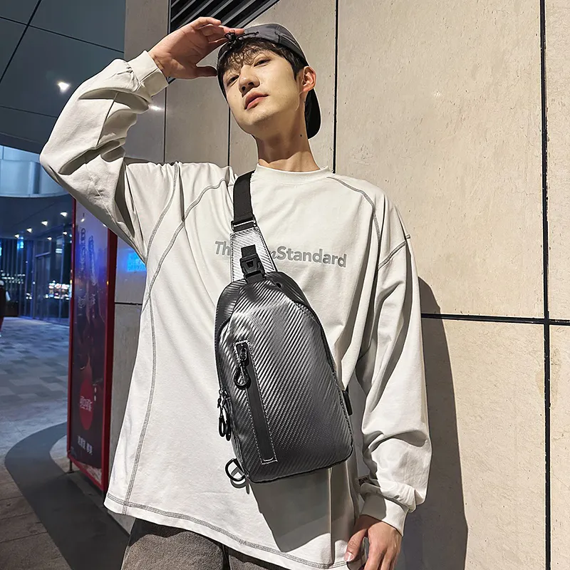 Travel PU Sling Bag Regular Men's Multicolor-10