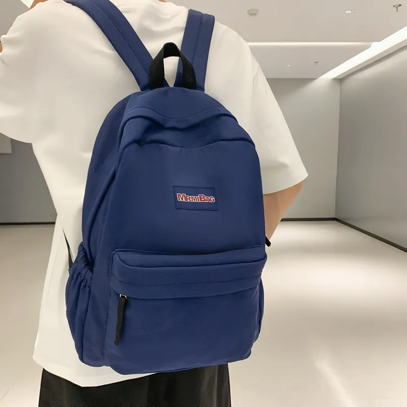 Travel Nylon Backpack Regular Unisex Black/White/Brown/Blue-6
