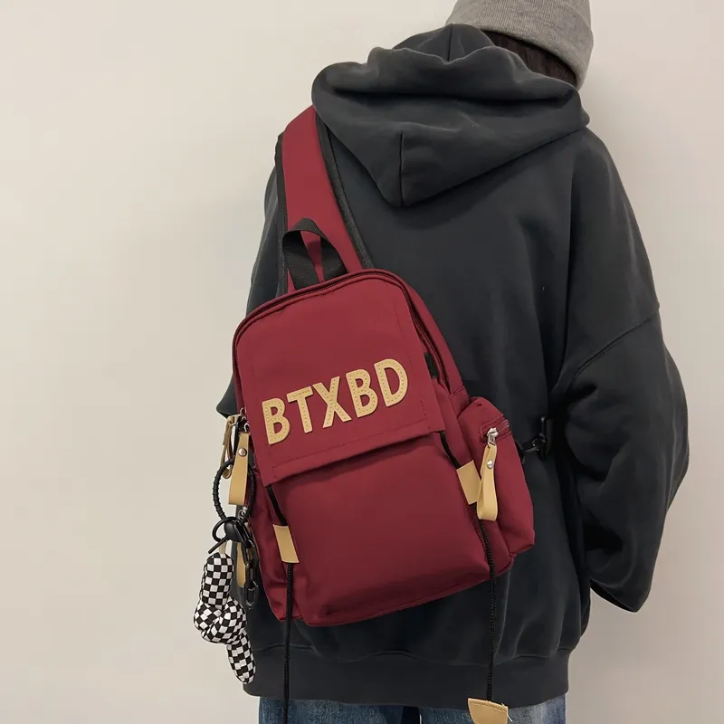 Travel Nylon Sling Bag Unisex ÍTica Black/Blue/Red/White-14