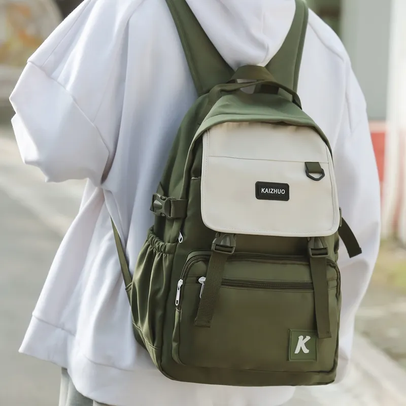Travel Nylon Backpack Unisex Multicolor-10