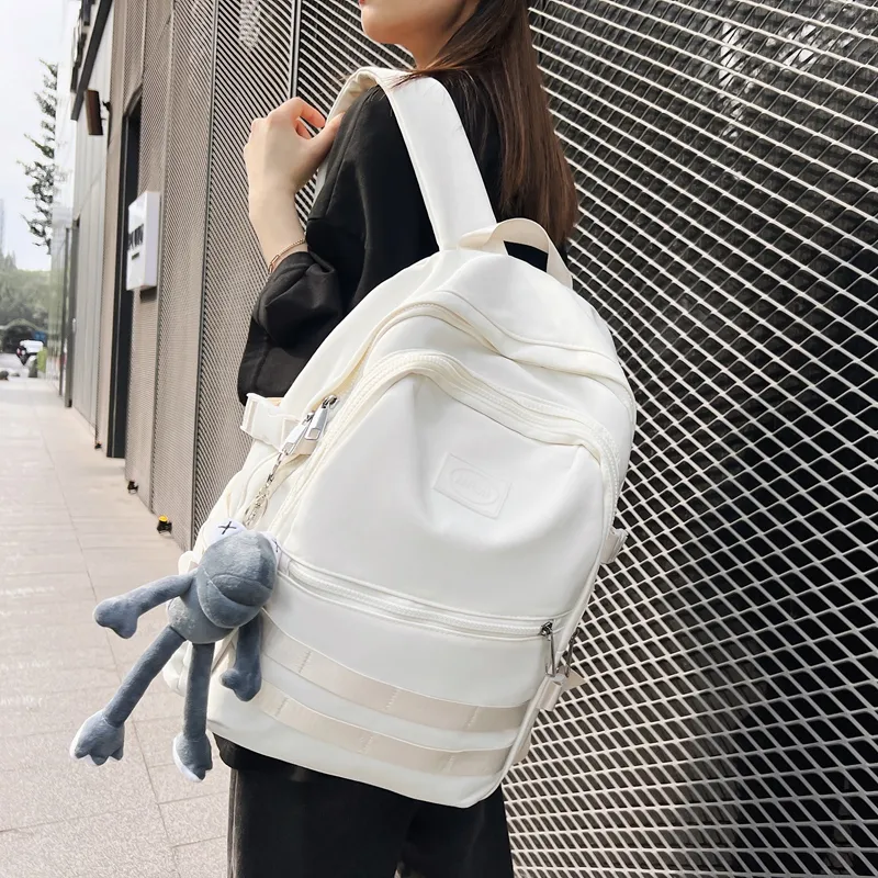 Travel Oxford Backpack Regular Unisex Black/White/Gray/Khaki-9