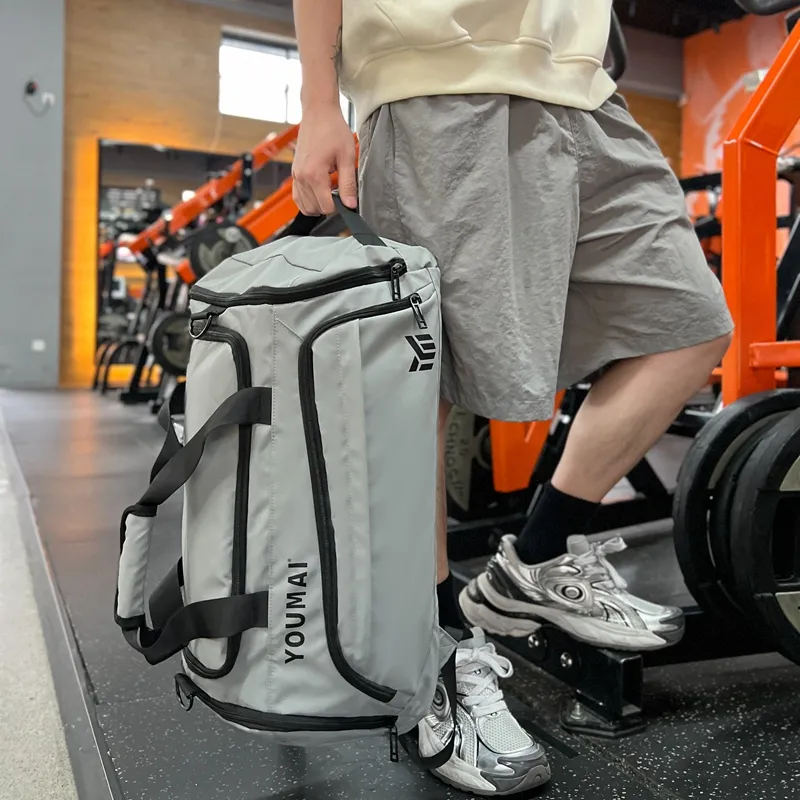 Travel Oxford Gym Bag Medium Size Unisex Black/Orange/Khaki/White/Yellow/Army Green/Lake Blue/Gray-21