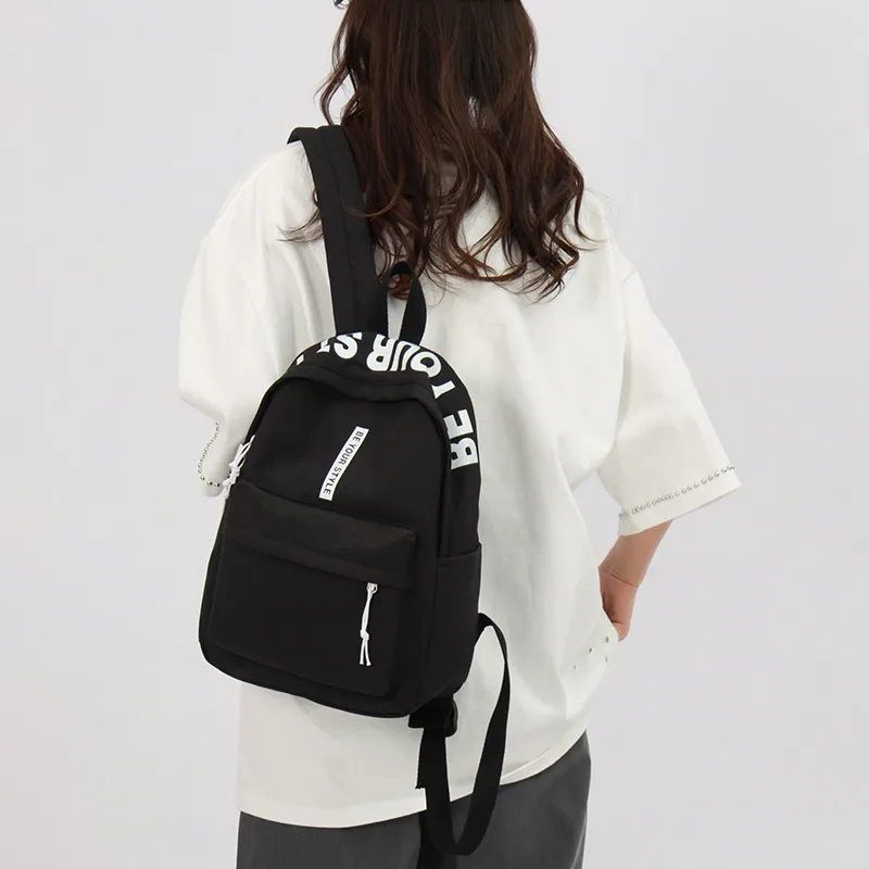 Travel Nylon Backpack Regular Women's White Red & Black/White Blue & Black/Black/Blue/Purple-19
